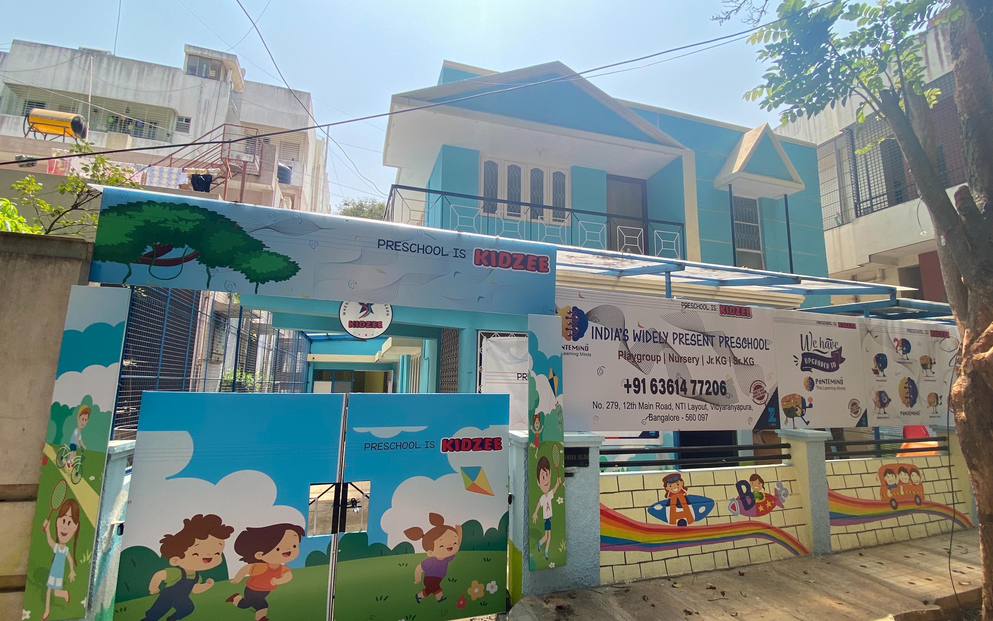 Kidzee Vidyaranyapura preschool building in Vidyaranyapura, Bengaluru