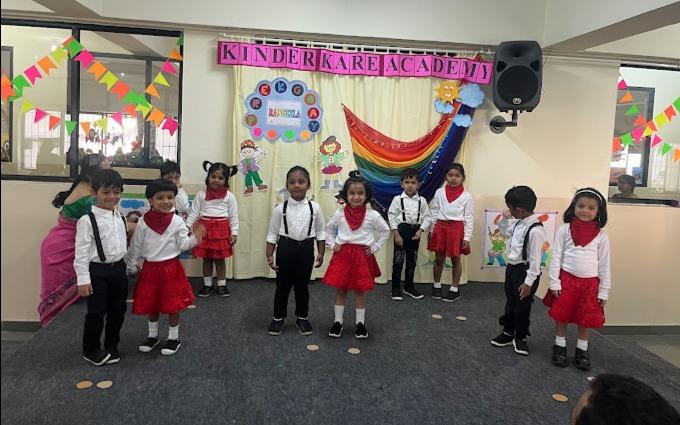 Kinder Kare Academy preschool building in Mathikere, Bengaluru