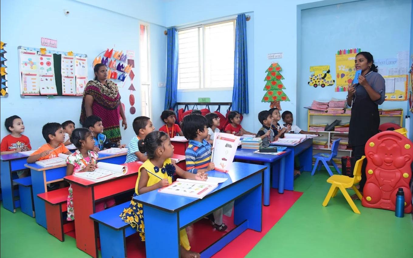Kidzee MCECHS preschool building in Rk Hegde Nagar, Bengaluru