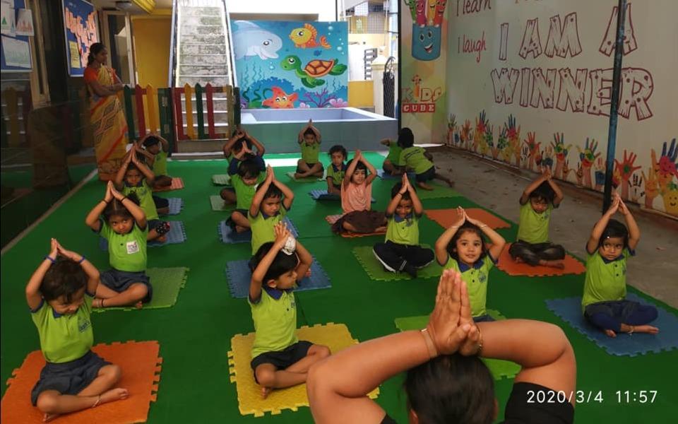 Kids Cube International Preschool preschool building in Uttarahalli, Bengaluru